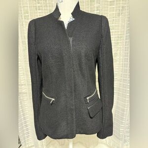 PAIGE Black Women's Blazer with Zipper Details